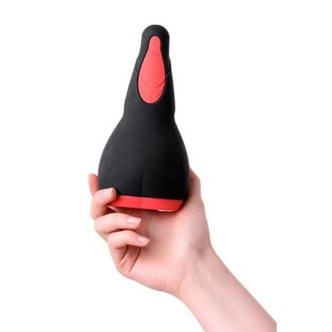 Masturbator męski silikonowy 18,5 cm czarny | ładowanie usb