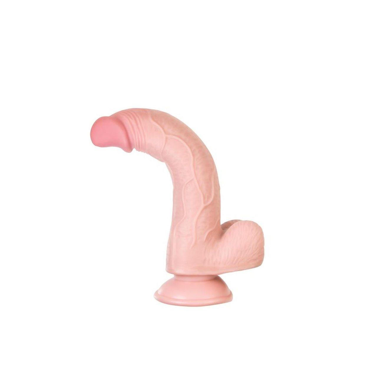 Realistyczne dildo cieliste 22,5 cm TPE | Naturalna faktura | Loris.pl