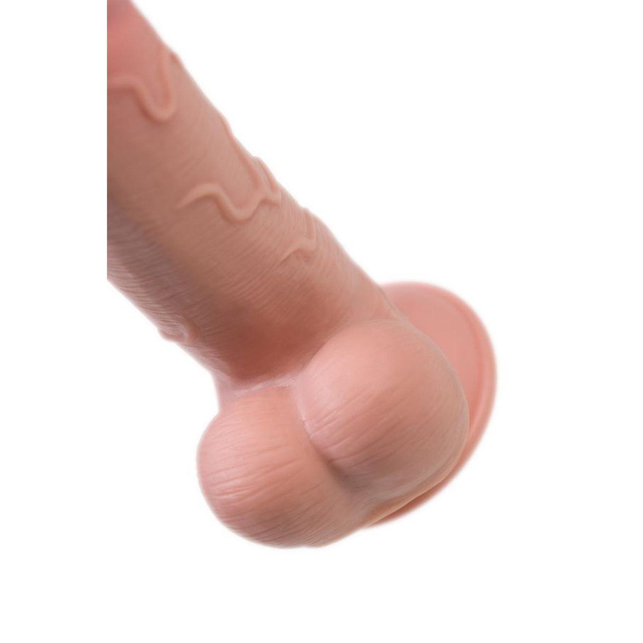 Realistyczne dildo cieliste 18 cm z tpe i stabilną podstawą | Loris.pl