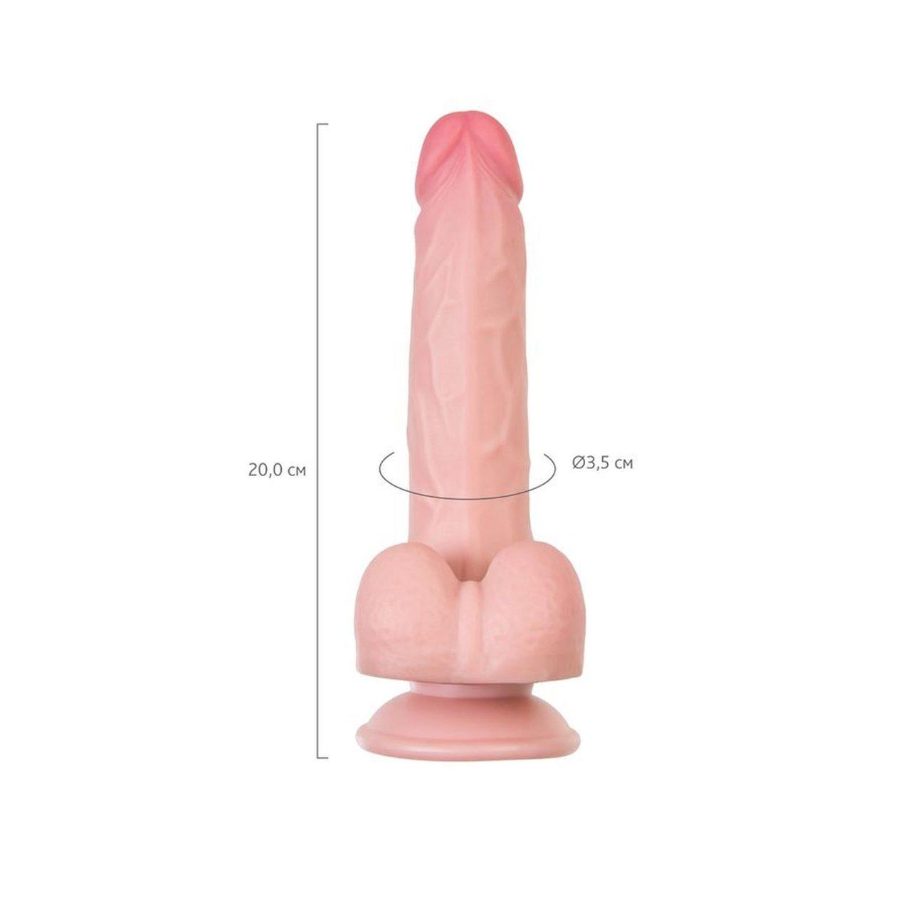 Realistyczne dildo cieliste 20 cm z przyssawką | Miękkie TPE