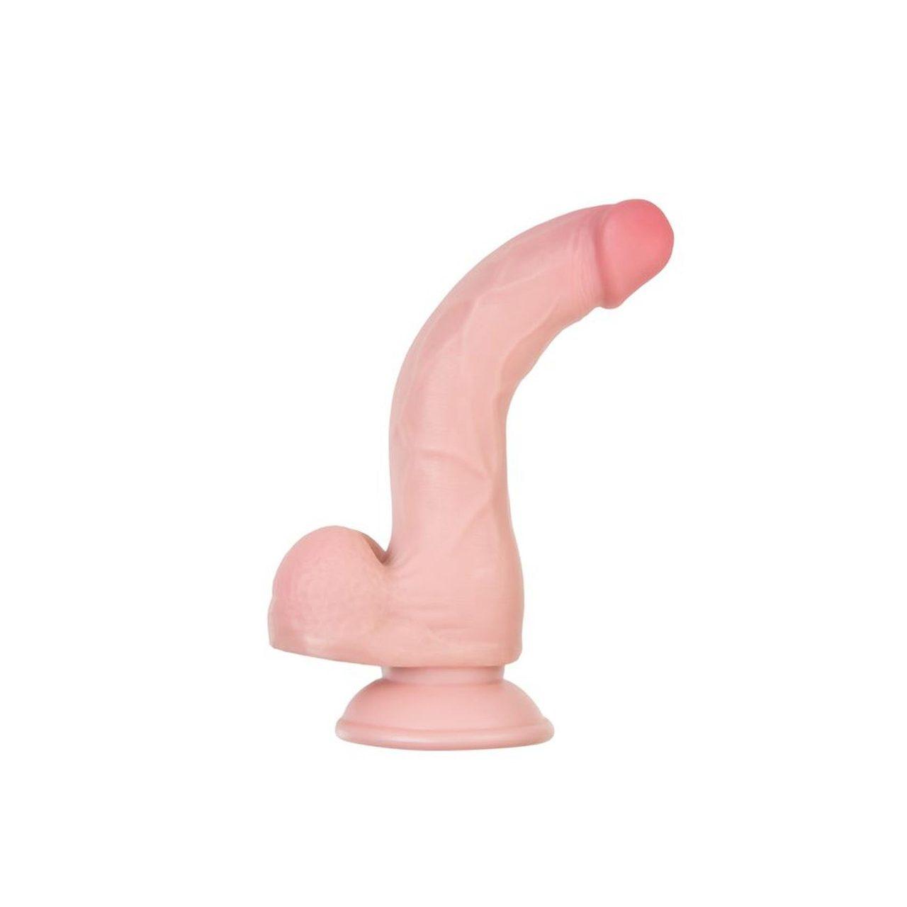 Realistyczne dildo cieliste 20 cm z przyssawką | Miękkie TPE