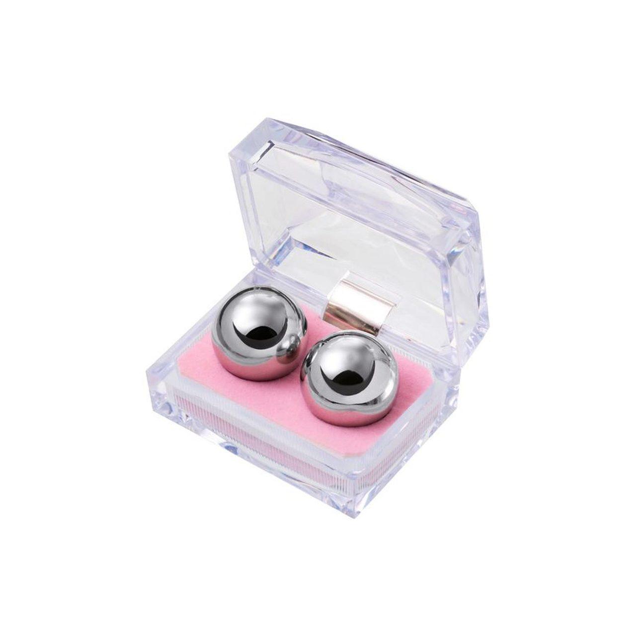 Kulki waginalne stal medyczna 2,5 cm srebrne bez wibracji | Loris.pl