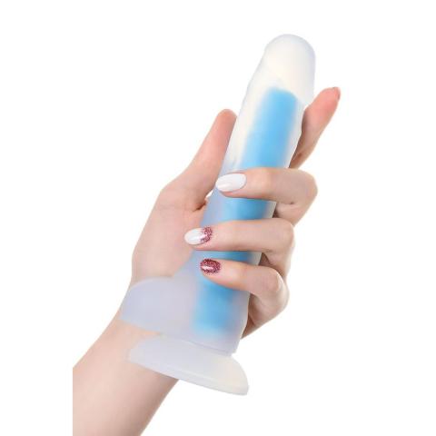Świecące dildo 13 cm z realistycznymi detalami