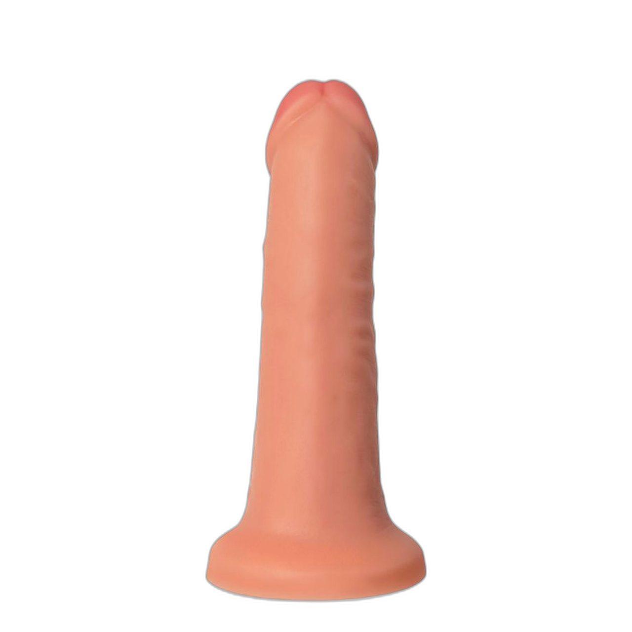 Realistyczne dildo z przyssawką 18 cm cieliste PVC | Loris.pl