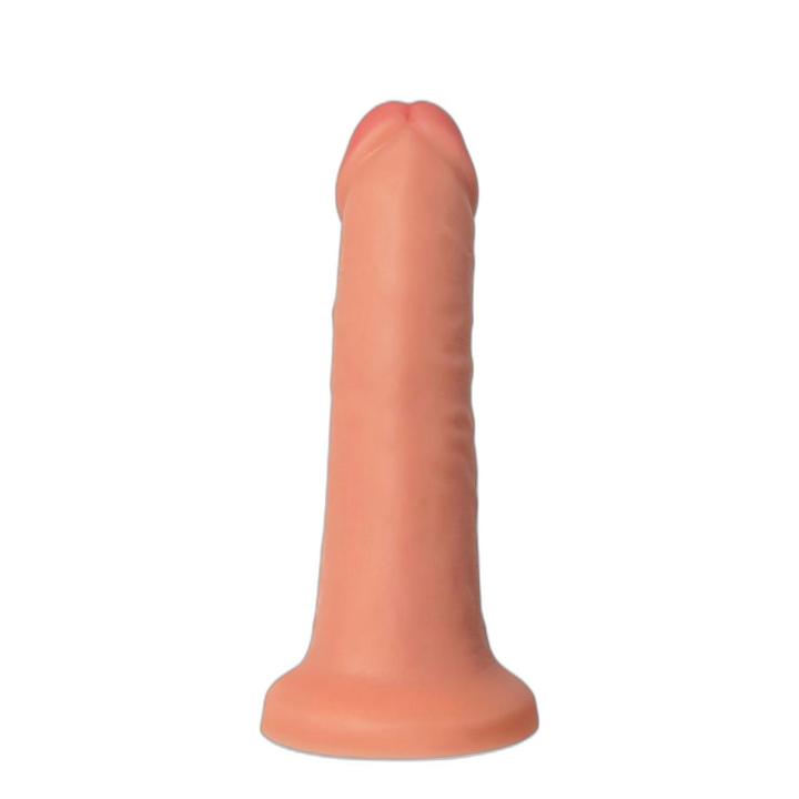 Realistyczne dildo z przyssawką 18 cm cieliste PVC