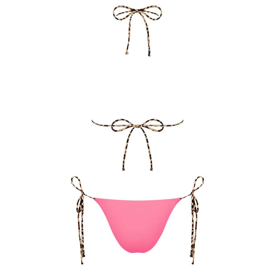 Dwustronne bikini Obsessive California beżowo-brązowe