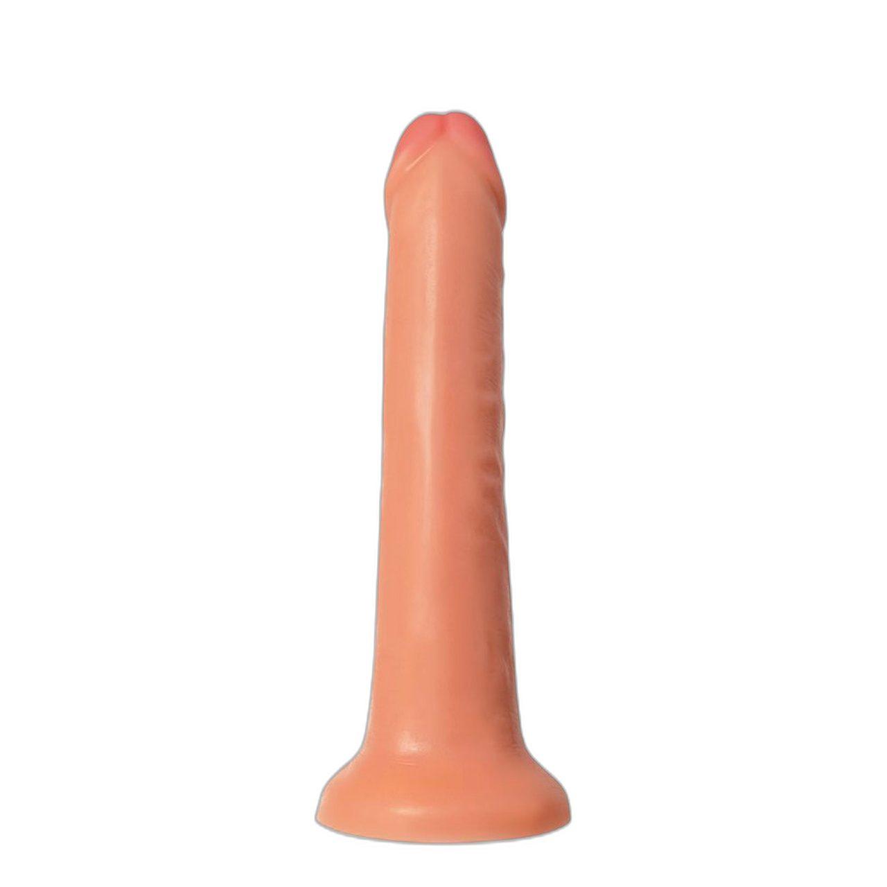 Realistyczne dildo z przyssawką 20 cm, średnica 3 cm – cieliste | Loris.pl