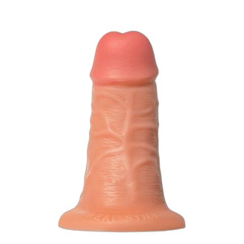 Realistyczne dildo 16 cm z przyssawką cieliste | średnica 6 cm