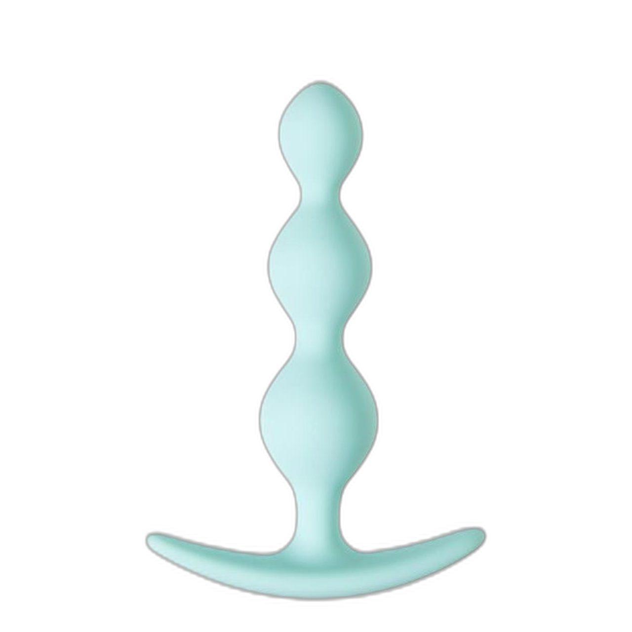 Miętowy potrójny plug analny z silikonu 10,5 cm | Loris.pl