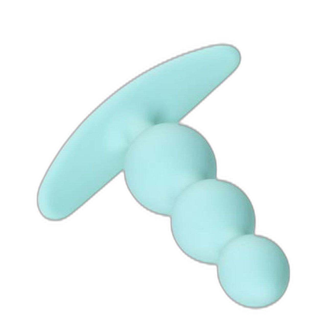 Miętowy potrójny plug analny z silikonu 10,5 cm | Loris.pl