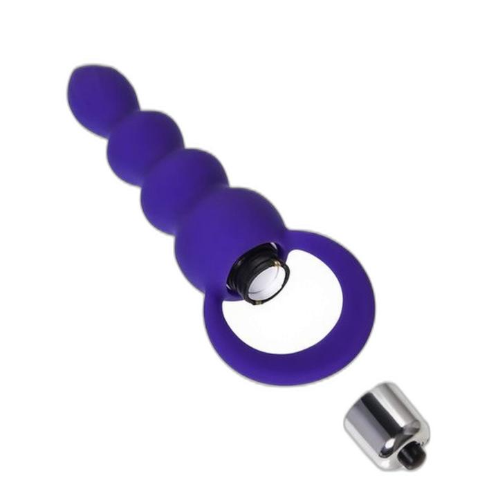 Silikonowy korek analny 14 cm fioletowy, średnica 3,2 cm