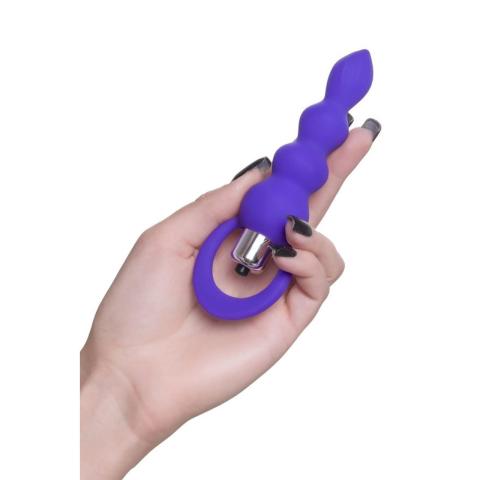 Silikonowy korek analny 14 cm fioletowy, średnica 3,2 cm