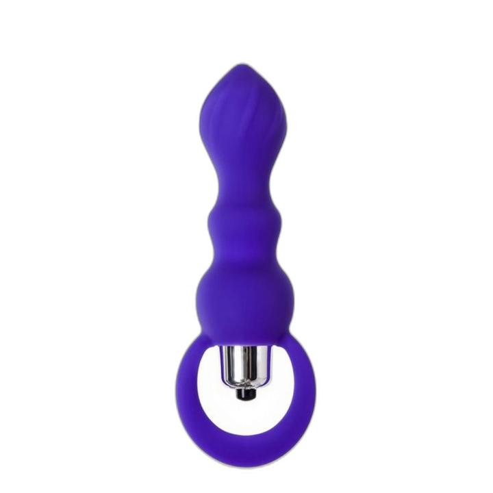Silikonowy plug analny fioletowy 14 cm, średnica 3,2 cm