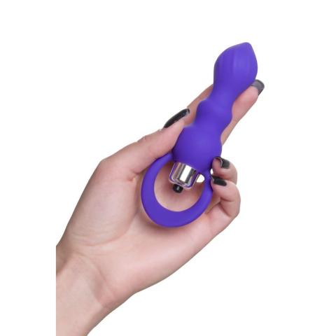 Silikonowy plug analny fioletowy 14 cm, średnica 3,2 cm