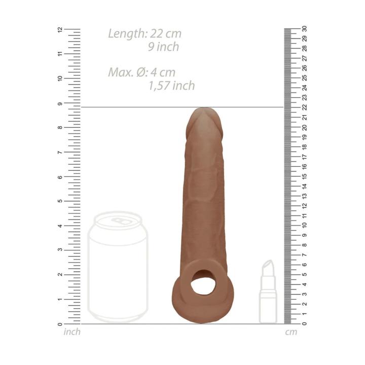 Realistyczna przedłużka na penisa 23 cm – Skin TPE bez ftalanów