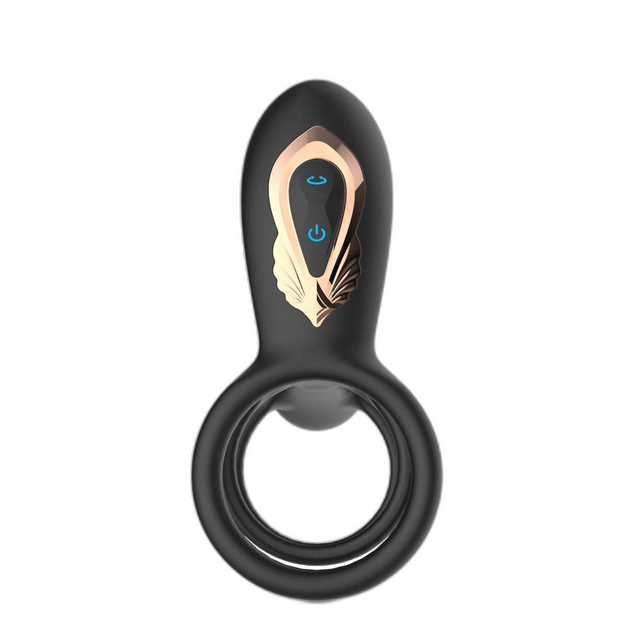 Wibrująco-rotacyjny pierścień na penisa z pilotem 12 cm | Loris.pl