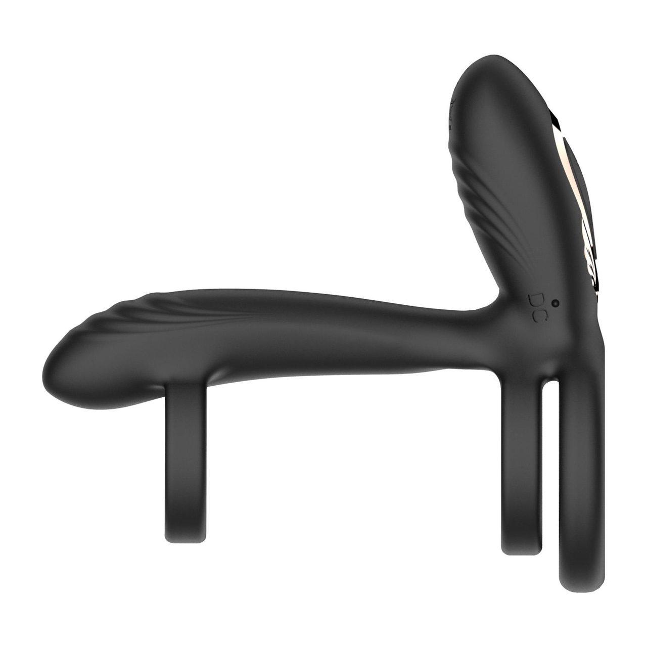 Wibrująco-rotacyjny pierścień na penisa z pilotem 12 cm | Loris.pl