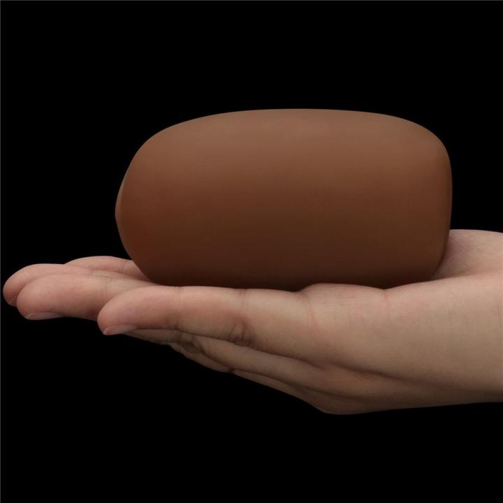 Dwustronny masturbator pochwa i anus z TPE - intensywna struktura