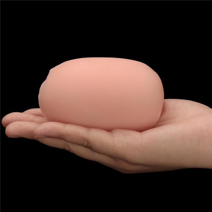 Dwustronny masturbator pochwa i anus z TPE – naturalny