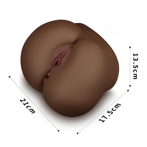Realistyczny masturbator wagina i anus 21 cm z prążkami