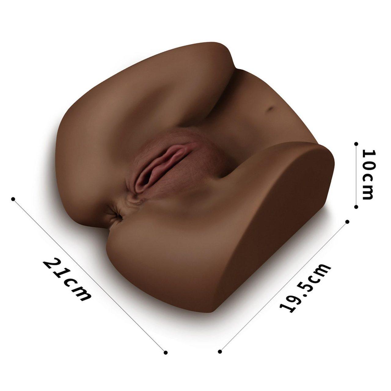 Realistyczny masturbator wagina i anus TPE | prążkowany tunel