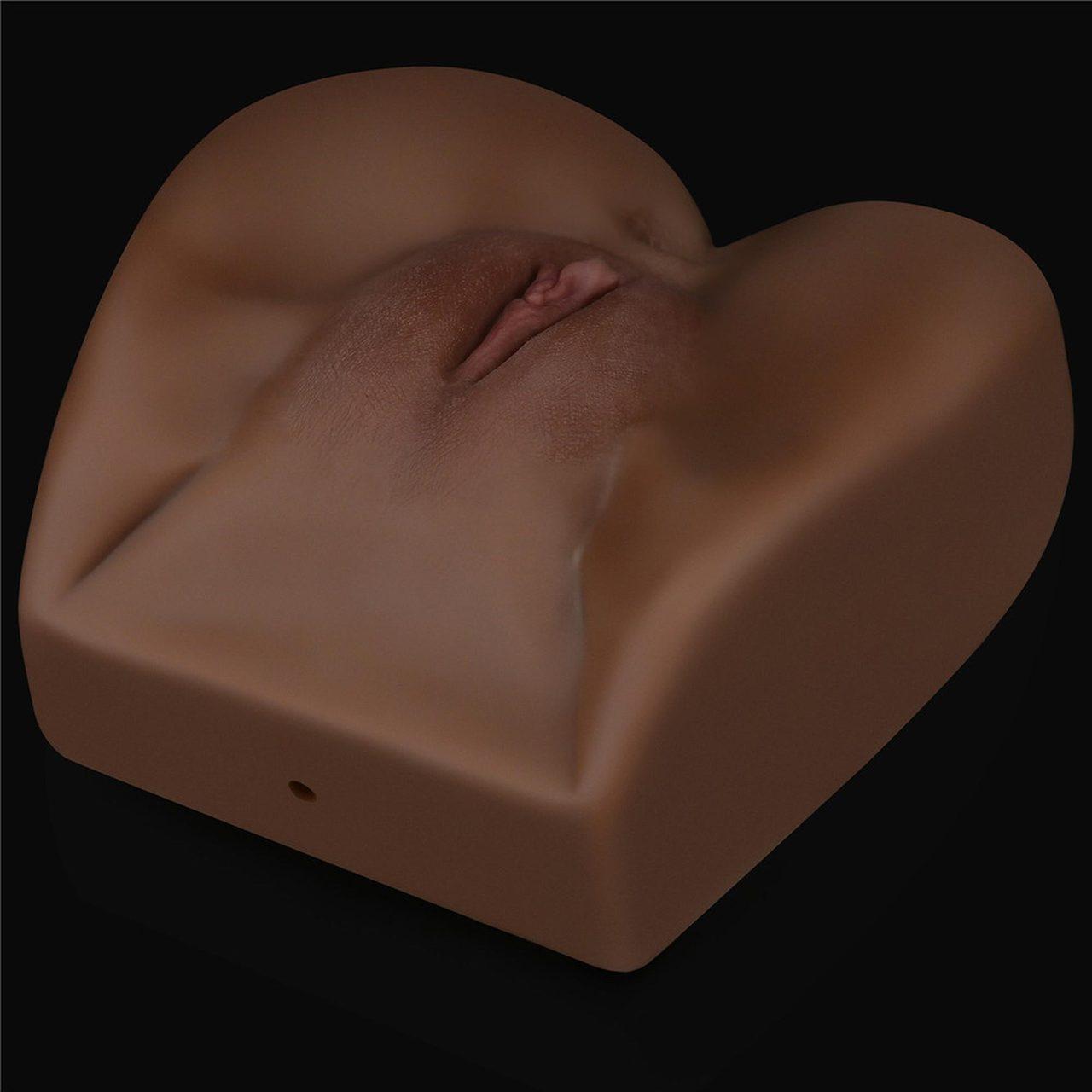 Czarny masturbator waginalno-analny TPE 19 cm – realistyczne wnętrze | Loris.pl