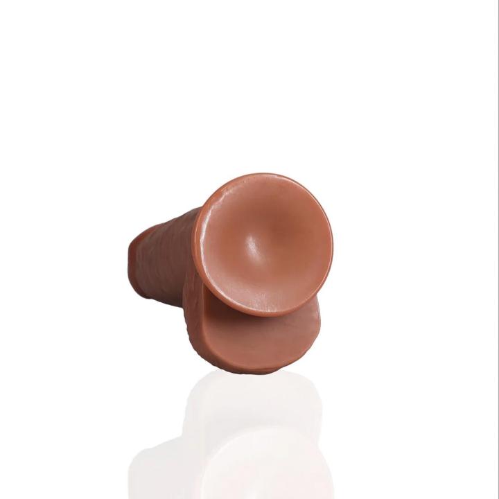 Grube realistyczne dildo 20,3 cm cieliste | Przyssawka i baza do uprzęży