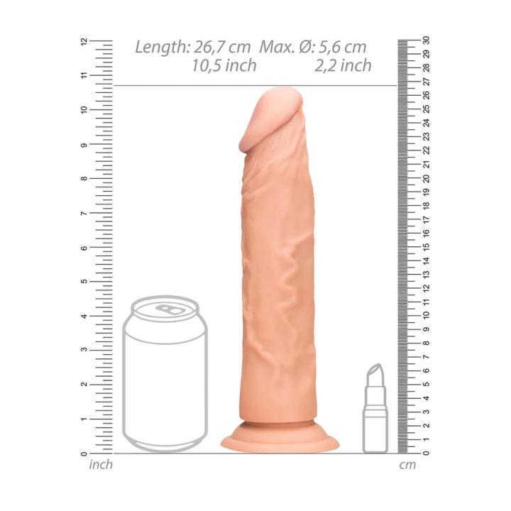 Realistyczne dildo bez jąder 25 cm z przyssawką i do uprzęży