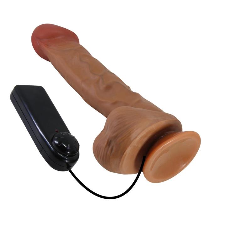 Realistyczne dildo z wibracjami 23,5 cm | Przyssawka i pilot | Loris.pl