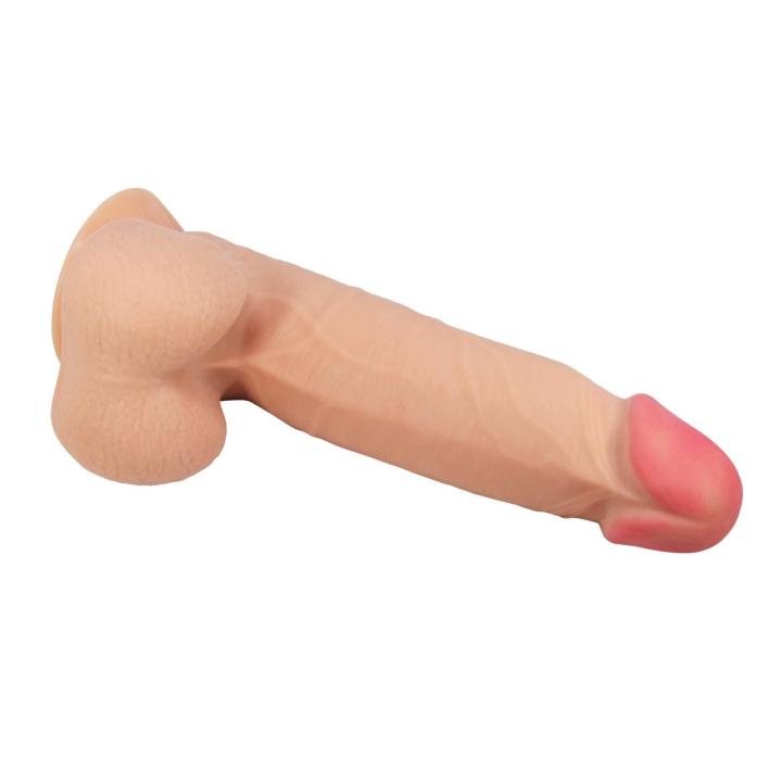 Realistyczne dildo z przyssawką 21,6 cm | Przesuwana skóra i giętki rdzeń