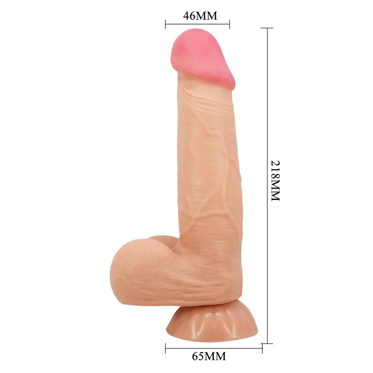 Realistyczne dildo z przyssawką 21,6 cm | Przesuwana skóra i giętki rdzeń