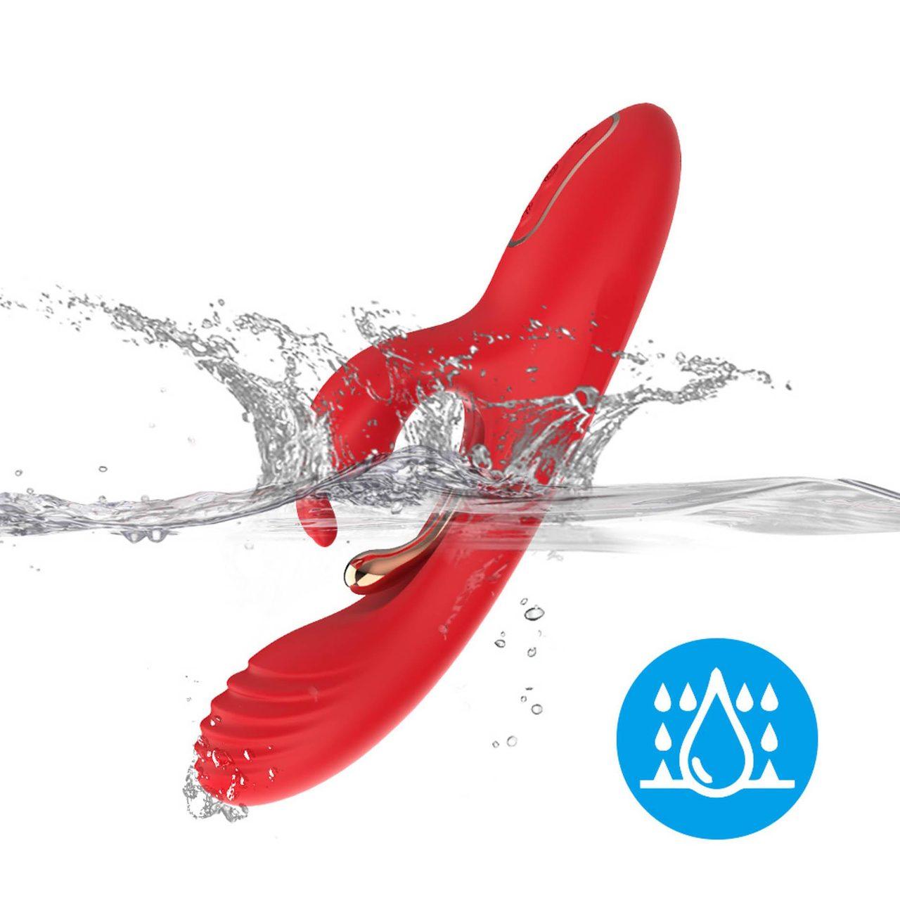 Czerwony wibrator króliczek do punktu g 9 trybów usb-c | Loris.pl