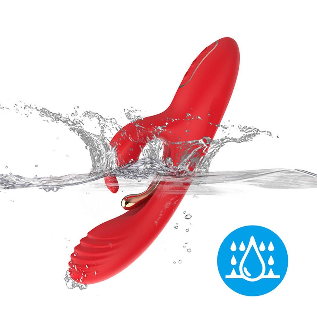 Czerwony wibrator króliczek do punktu g 9 trybów usb-c | Loris.pl