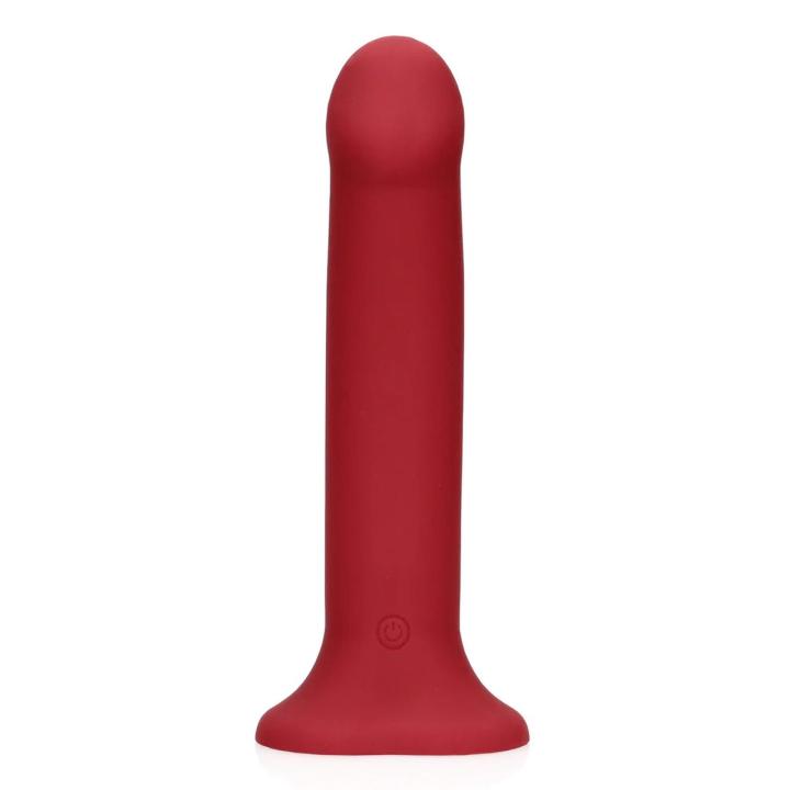 Duże wibrujące dildo malinowe strap-on – intensywna stymulacja
