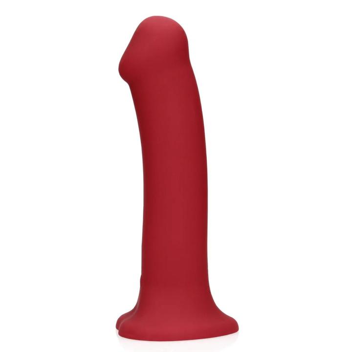 Duże wibrujące dildo malinowe strap-on – intensywna stymulacja
