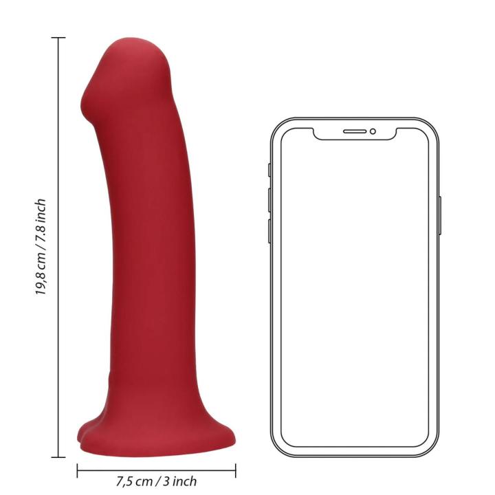 Duże wibrujące dildo malinowe strap-on – intensywna stymulacja