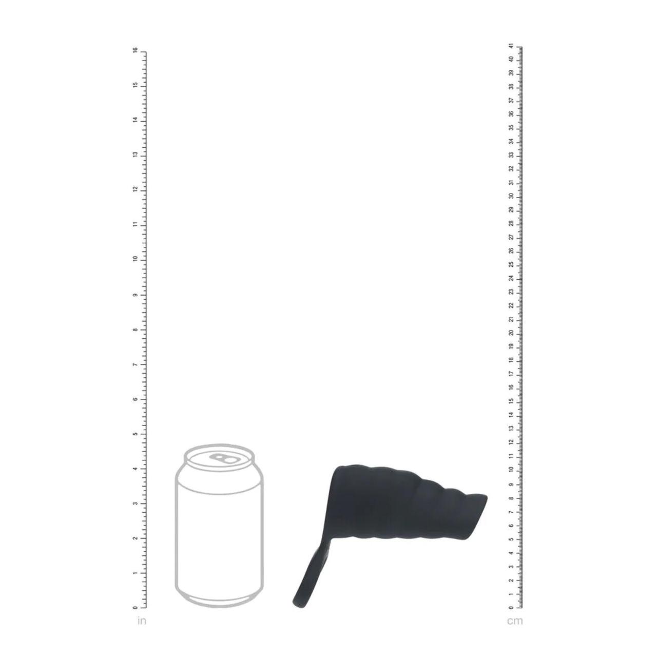 Wibrująca tuleja na penisa z pierścieniem na jądra czarna | Loris.pl