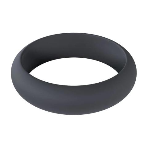 Silikonowy pierścień erekcyjny XXL 55 mm czarny bez wibracji