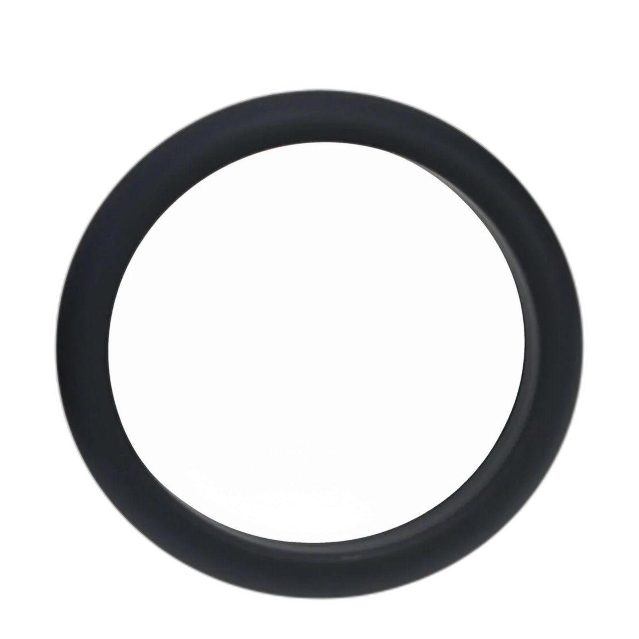 Silikonowy pierścień erekcyjny XXL 55 mm czarny bez wibracji | Loris.pl