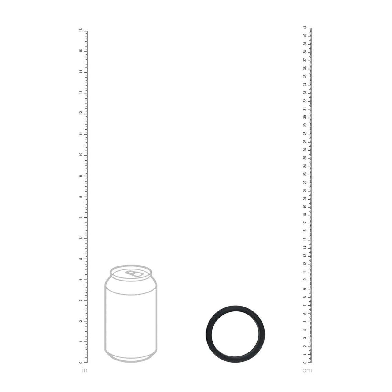 Silikonowy pierścień erekcyjny XXL 55 mm czarny bez wibracji | Loris.pl