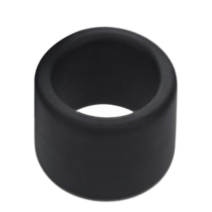 Silikonowy rozciągacz jąder 34 mm L czarny - pierścień bez wibracji