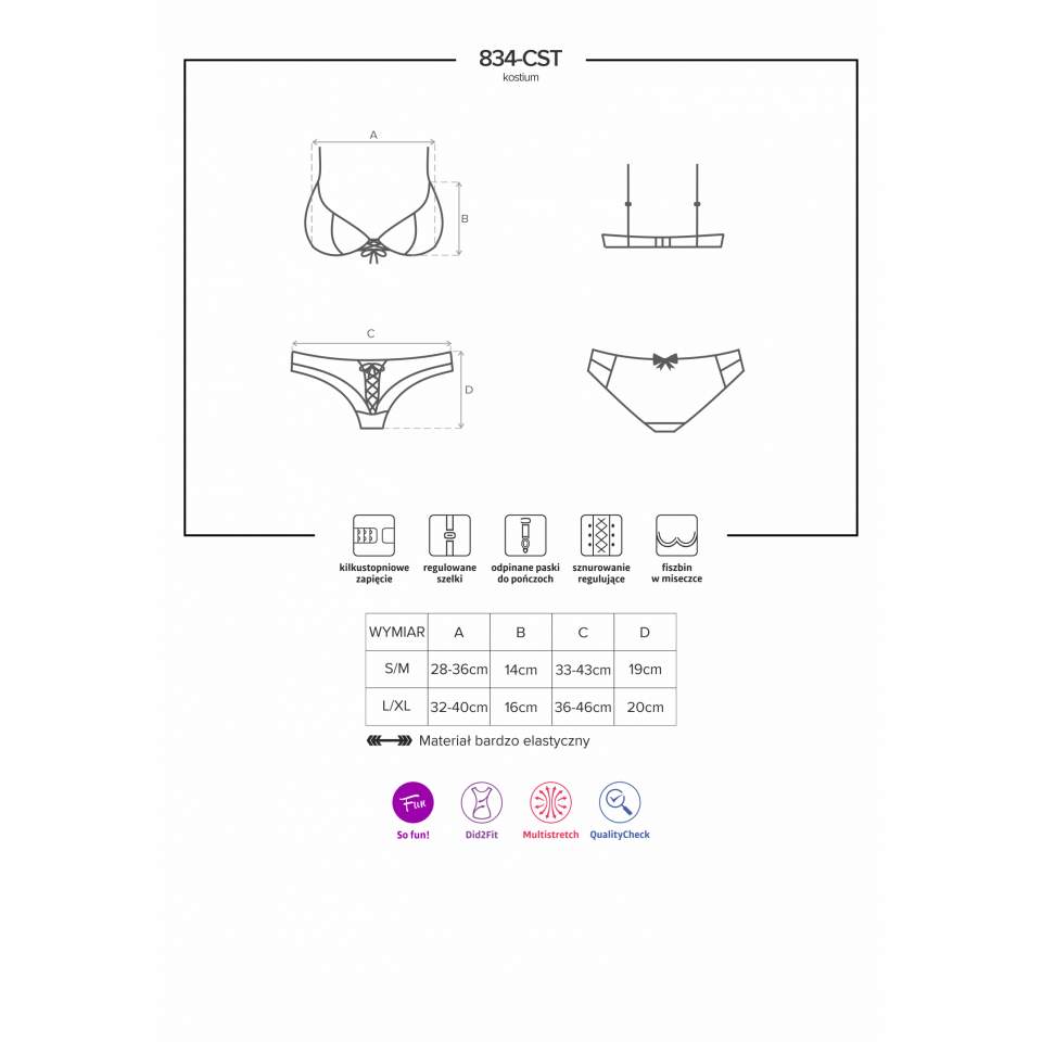 Kostium Obsessive 834 CST 6, pielęgniarka w skąpiej bieliźnie