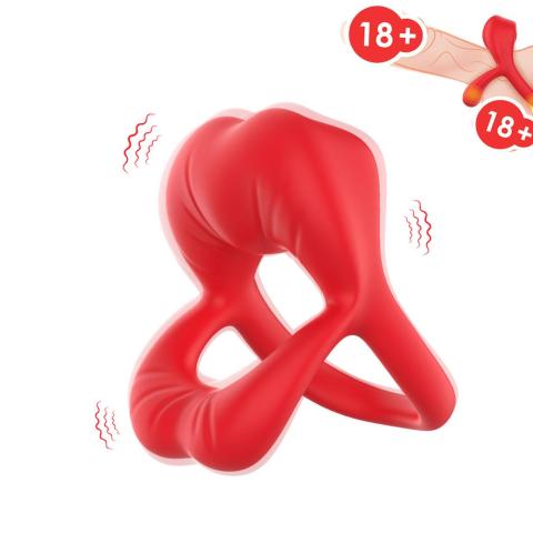 Wibrujący pierścień erekcyjny y-ring z pociskiem i 9 trybami