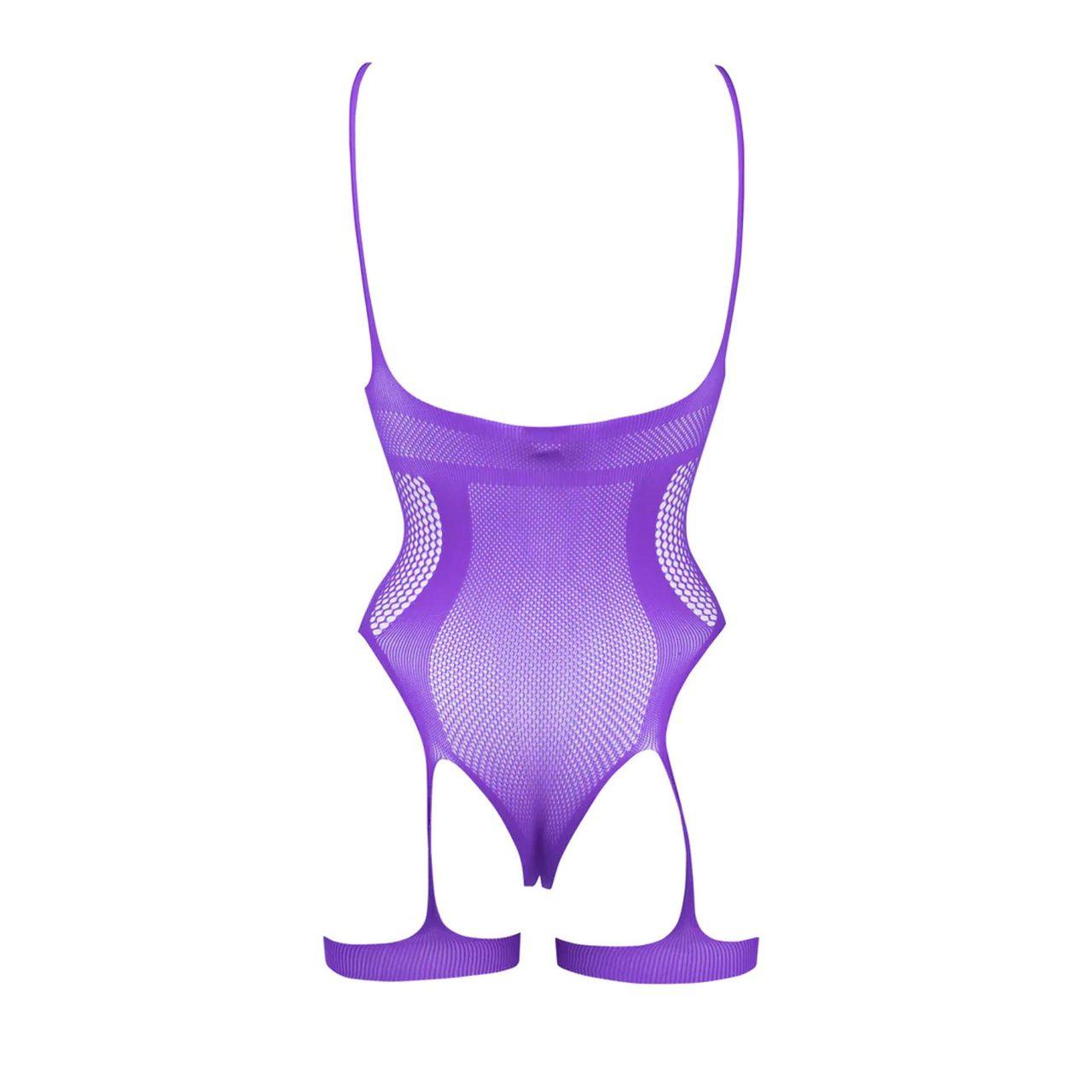 Siatkowe body teddy open cup z paseczkami one size | Loris.pl