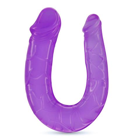 Podwójne dildo 27 cm fioletowe | Stymulacja waginalna i analna