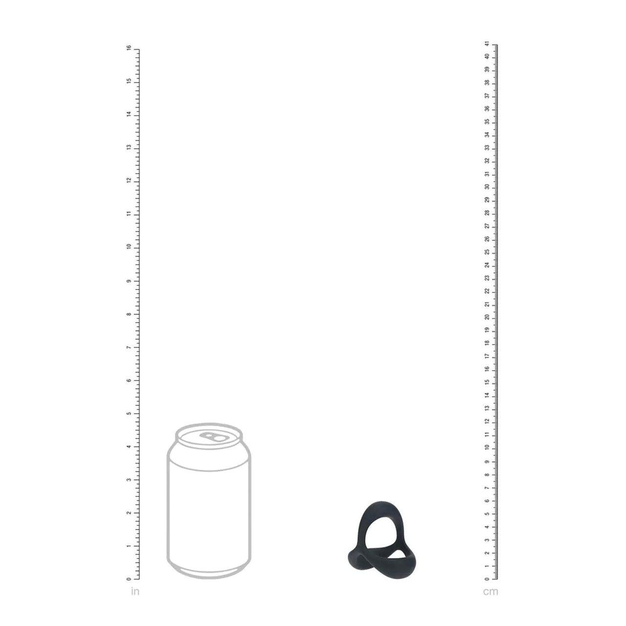 Silikonowy pierścień erekcyjny 3 pętle czarny | Bez wibracji | Loris.pl