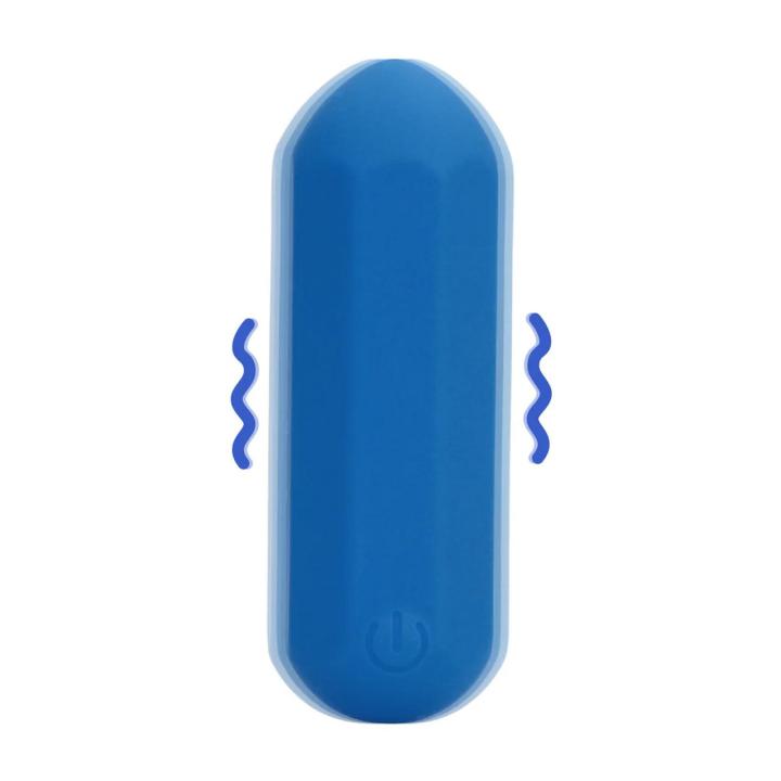Mini wibrator bullet sześciokątny niebieski – precyzyjna stymulacja