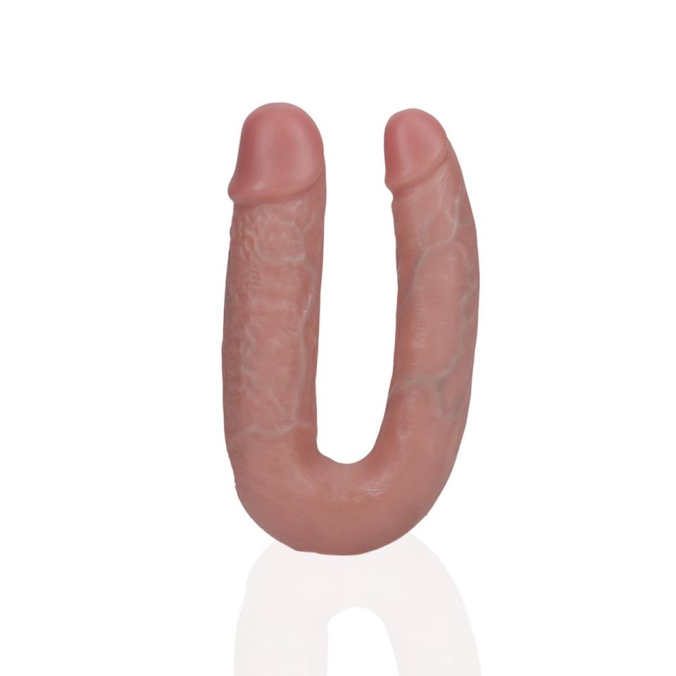 Podwójne dildo U w naturalnym wyglądzie- 12,7 cm