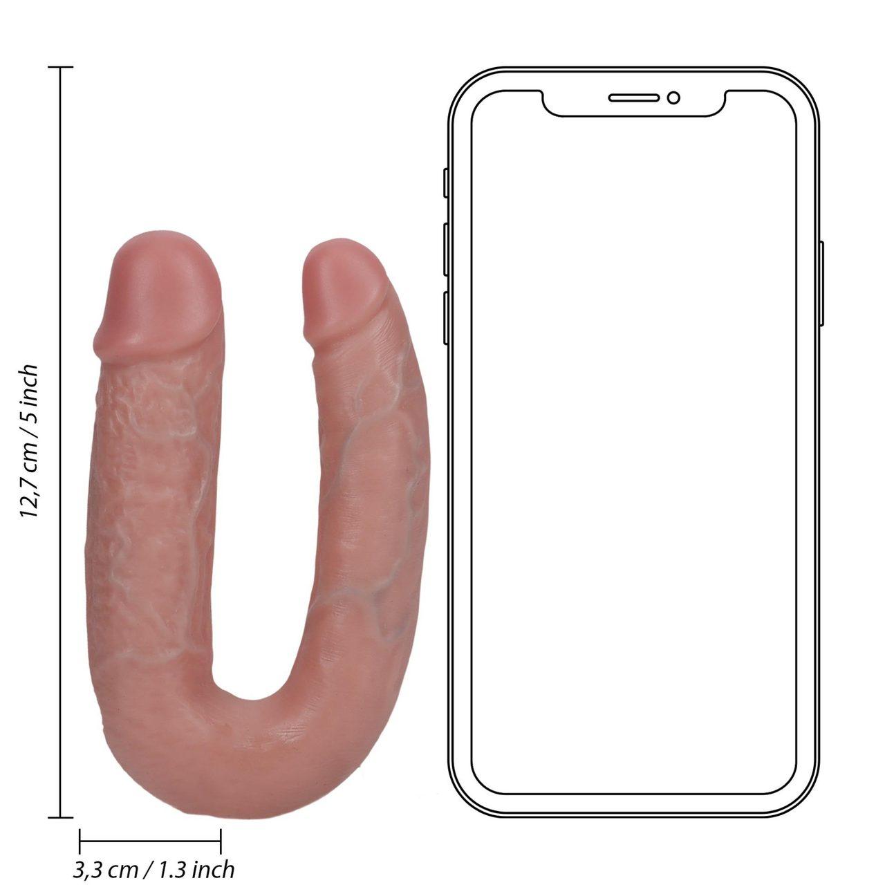 Podwójne dildo U 12,7 cm realistyczne | Loris.pl