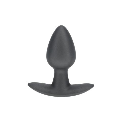 Mały silikonowy korek analny 6,5 cm gunmetal - plug analny